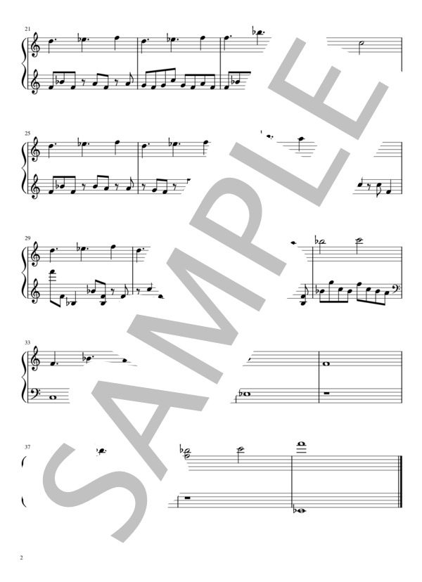 こういう気持ちを何て言ったかな / アニメ『四月は君の嘘』より (横山 克) / ピアノソロ 初級 - サンプル譜面 2/2