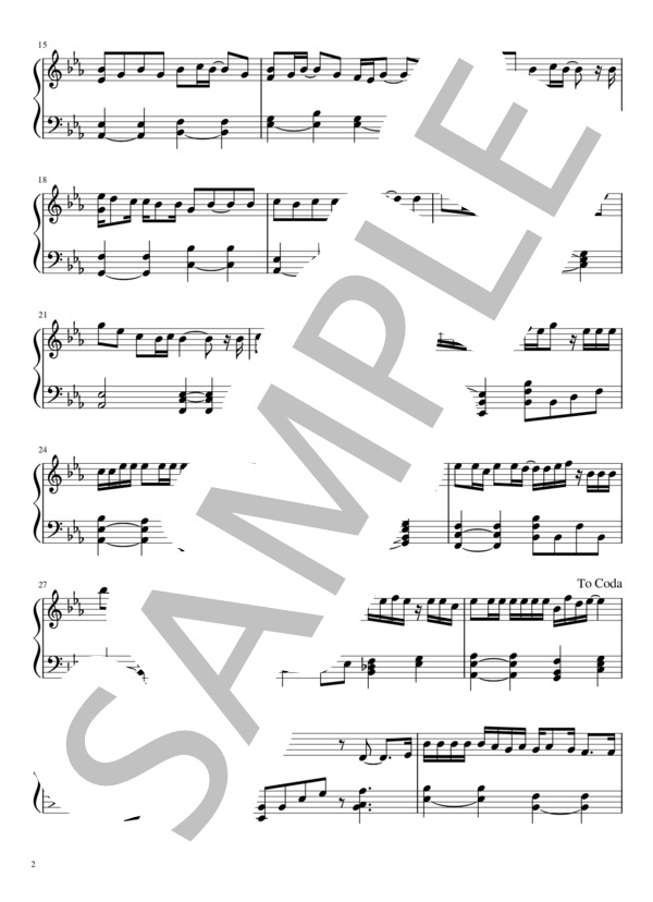 【ピアノ中級】猫 DISH /  /   full / ピアノソロ 中級 - サンプル譜面 2/5