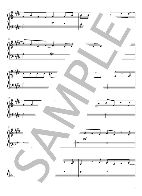 【ピアノ超簡単】炎 〜劇場版鬼滅の刃「無限列車編」主題歌〜 (LiSA) / ピアノソロ 入門 - サンプル譜面 3/4