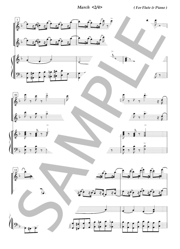 行進曲（チャイコフスキー） (ピョートル・イリイチ・チャイコフスキー) / アンサンブルピアノ＋他楽器 初級 - サンプル譜面 2/5