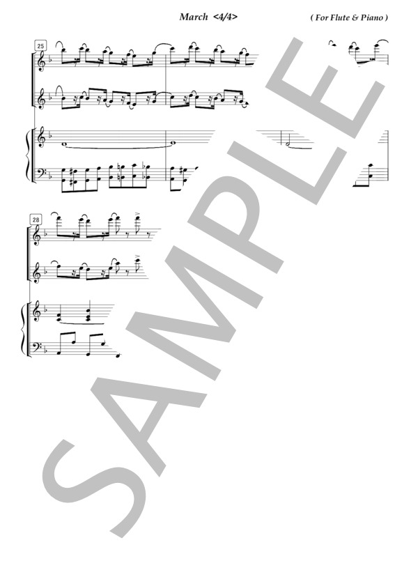 行進曲（チャイコフスキー） (ピョートル・イリイチ・チャイコフスキー) / アンサンブルピアノ＋他楽器 初級 - サンプル譜面 4/5