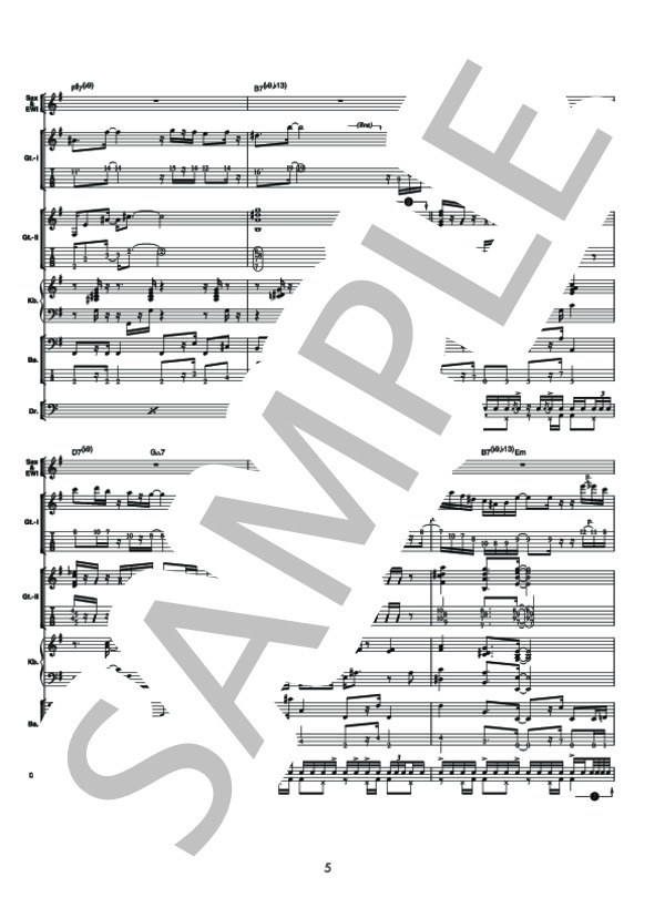 DESPEDIDA (T-SQUARE) / バンドスコア その他 - サンプル譜面 5/5