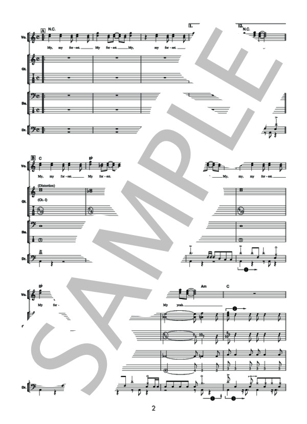 4REST (10-FEET) / バンドスコア その他 - サンプル譜面 2/5