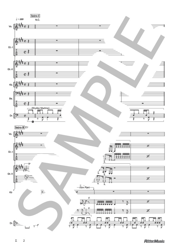 Σ (椎名 林檎) / バンドスコア その他 - サンプル譜面 2/5