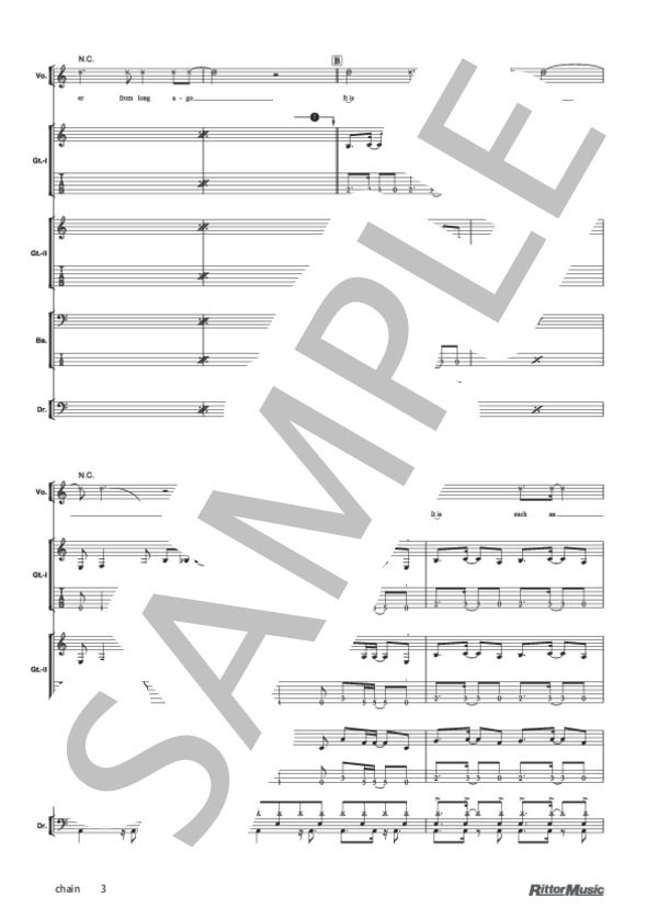 chain (FACT) / バンドスコア その他 - サンプル譜面 3/4