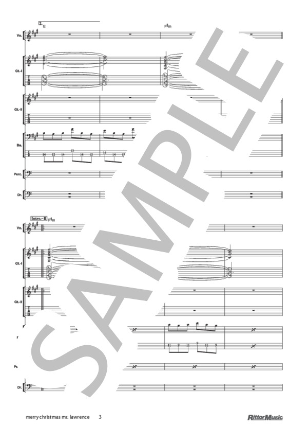 merry christmas mr.lawrence (FACT) / バンドスコア その他 - サンプル譜面 3/5