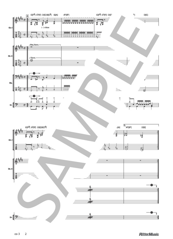 co-3 (FACT) / バンドスコア その他 - サンプル譜面 2/5