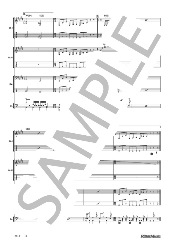 co-3 (FACT) / バンドスコア その他 - サンプル譜面 3/5