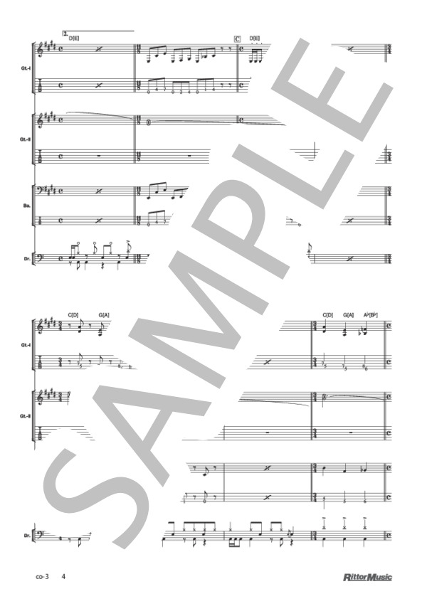 co-3 (FACT) / バンドスコア その他 - サンプル譜面 4/5