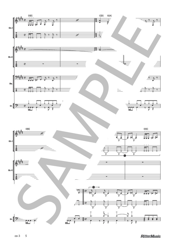 co-3 (FACT) / バンドスコア その他 - サンプル譜面 5/5