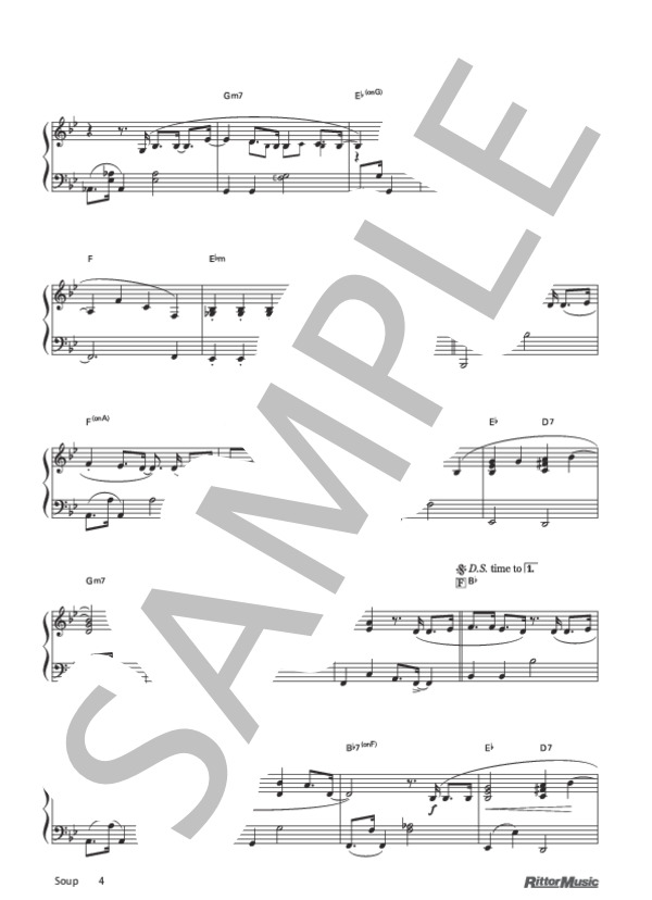 Soup (藤原 さくら) / ピアノソロ 中級 - サンプル譜面 4/5