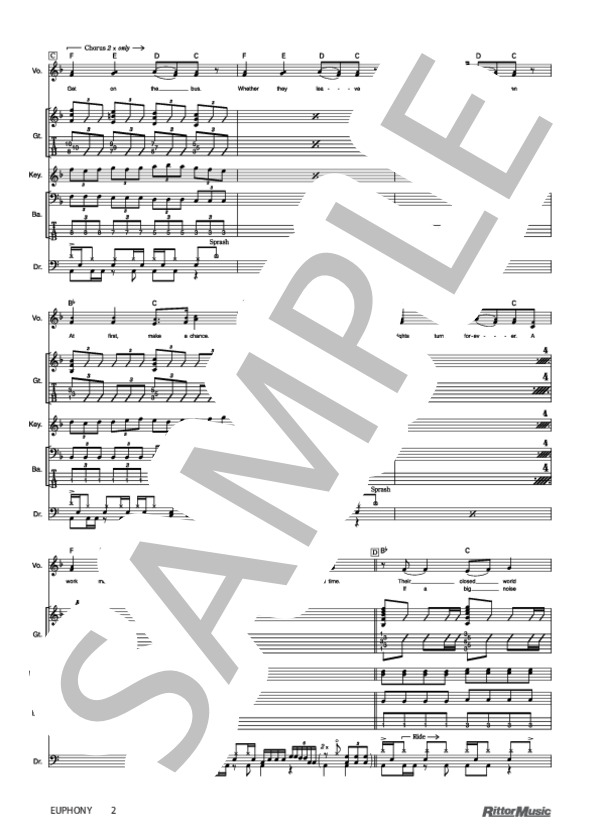 EUPHONY (SOFTBALL) / バンドスコア その他 - サンプル譜面 2/4