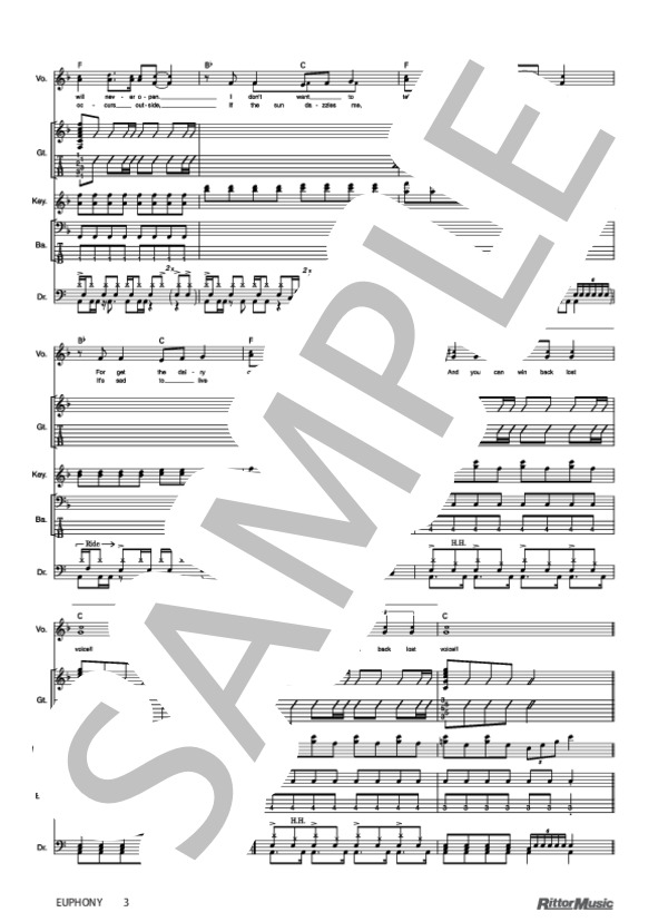 EUPHONY (SOFTBALL) / バンドスコア その他 - サンプル譜面 3/4
