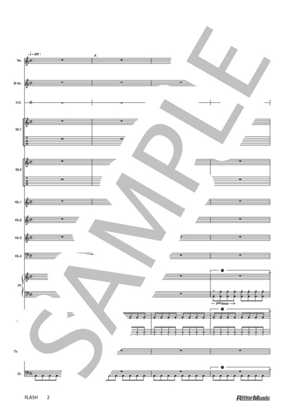 楽譜】FLASH / バンド・スコア『QUEEN IN VISION』 / クイーン (バンド