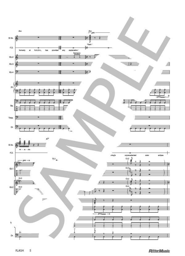 楽譜】FLASH / バンド・スコア『QUEEN IN VISION』 / クイーン (バンド