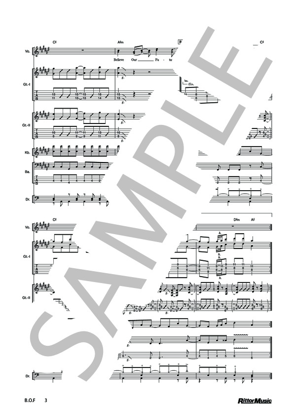 楽譜】B.O.F / バンドリ! オフィシャル・バンドスコア Poppin'Party 楽譜】B.O.F / バンドリ! オフィシャル・バンドスコア Poppin'Party