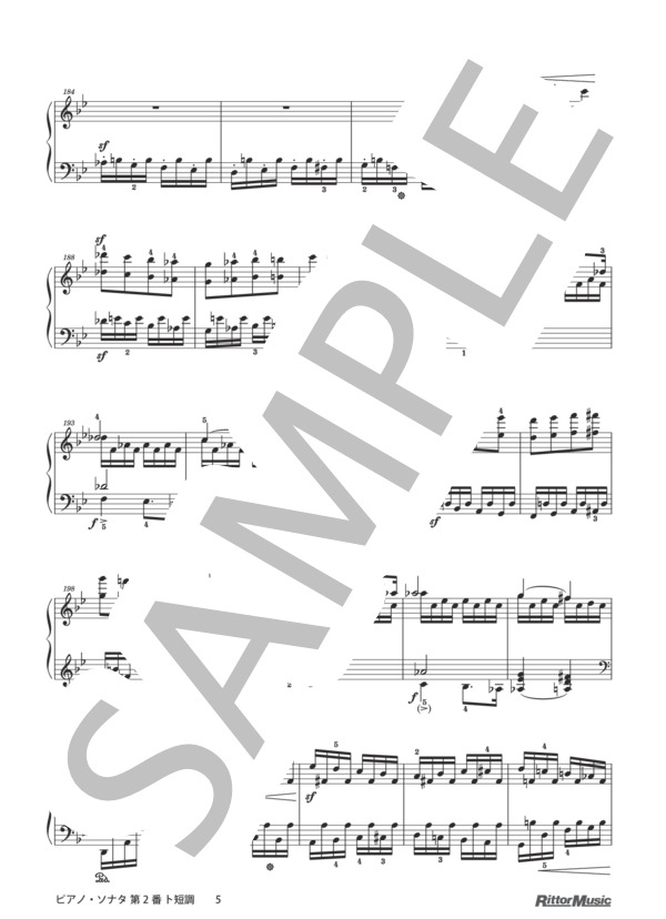 ピアノ・ソナタ 第2番 ト短調 / ピアノスタイル クラシック名曲50選 3 (ロベルト・シューマン) / ピアノソロ その他 - サンプル譜面 5/5