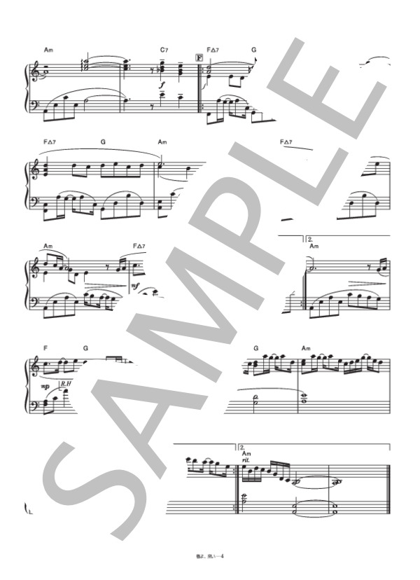 春よ、来い (松任谷 由実) / ピアノソロ 中級 - サンプル譜面 4/4