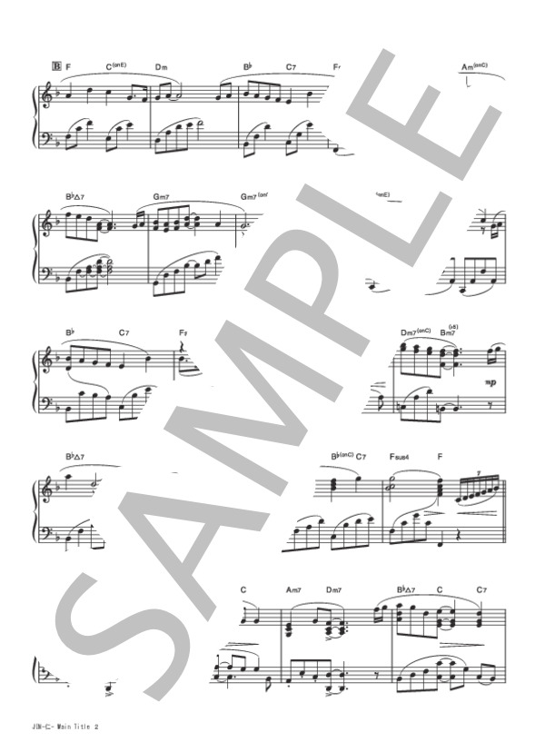 JIN－仁－ Main Title (高見 優) / ピアノソロ 中級 - サンプル譜面 2/4