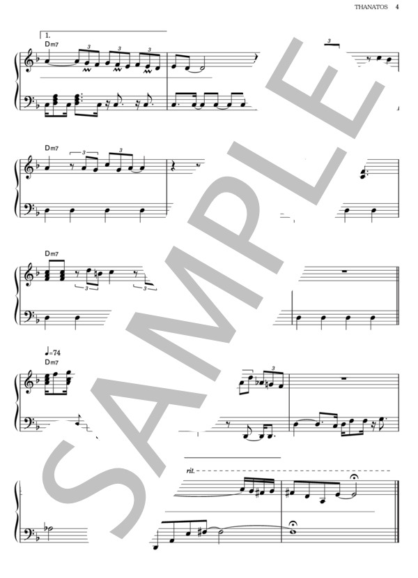 THANATOS -IF I CAN’T BE YOURS- (LOREN＆MASH) / ピアノソロ その他 - サンプル譜面 4/4