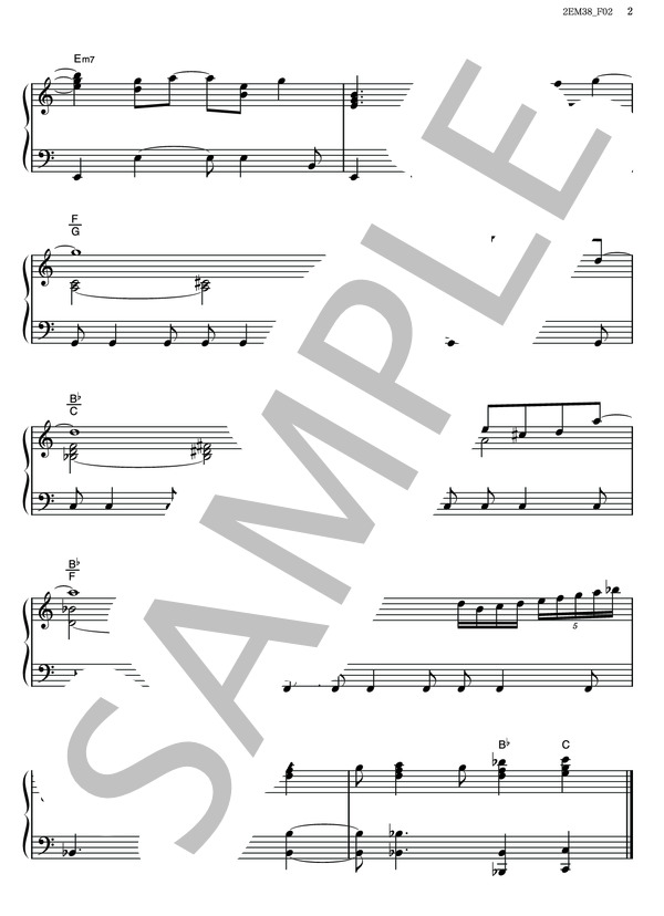 2EM38_F02 (次回予告） (鷺巣 詩郎) / ピアノソロ その他 - サンプル譜面 2/2