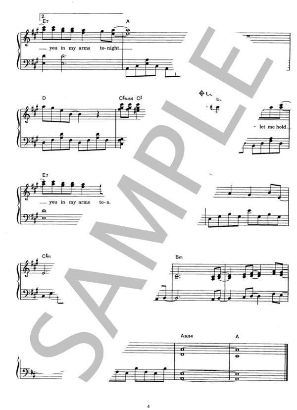 IN MY ARMS TONIGHT (ZARD) / ピアノソロ その他 - サンプル譜面 4/4