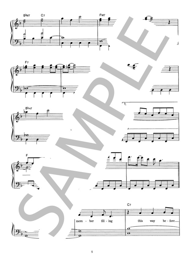 WINTER SONG (DREAMS COME TRUE) / ピアノソロ その他 - サンプル譜面 5/5