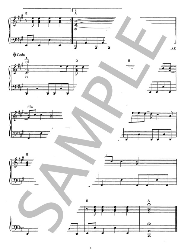 恋愛ライダー (Buono!) / ピアノソロ その他 - サンプル譜面 5/5