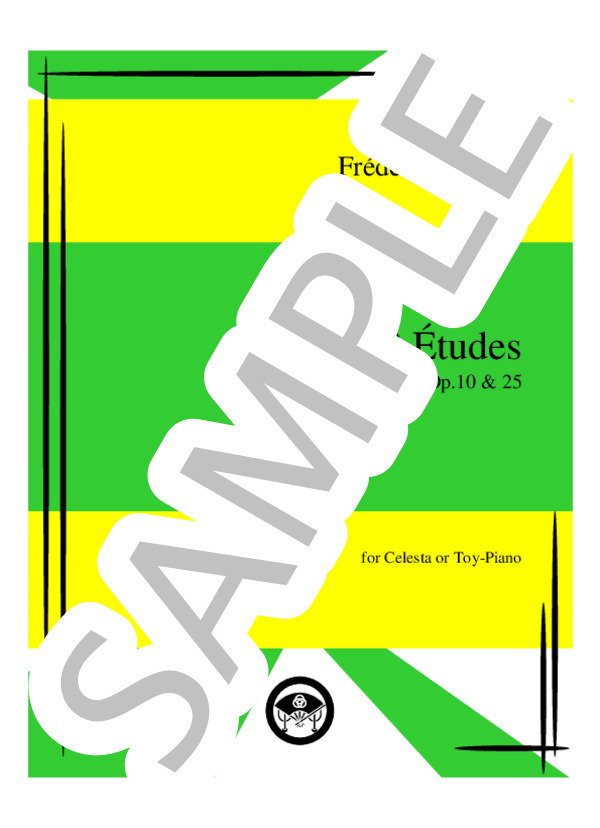 ショパン：8つのエチュード from Op.10 & 25 トイピアノ編曲 (Rockzaemon) / トイピアノ / チェレスタ 中〜上級 - サンプル譜面 1/5