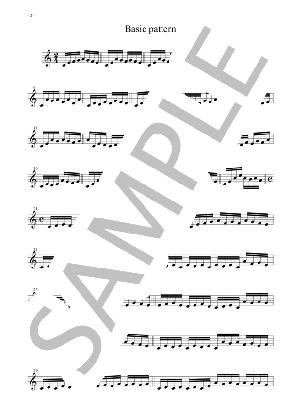 ハノン：基本練習早見表 (Rockzaemon) / ピアノソロ 初〜中級 - サンプル譜面 3/5