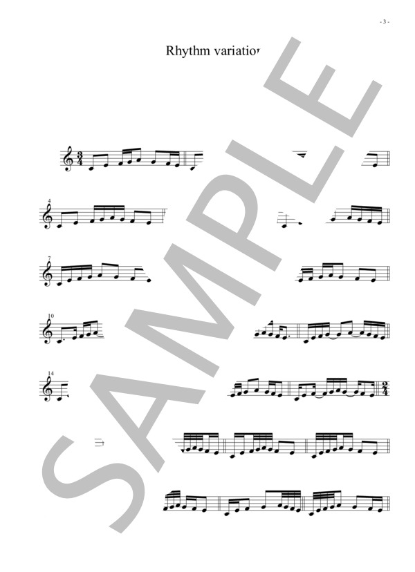 ハノン：基本練習早見表 (Rockzaemon) / ピアノソロ 初〜中級 - サンプル譜面 4/5