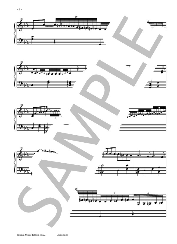 サラサーテ：ツィゴイネルワイゼン トイピアノ編曲 (Rockzaemon) / トイピアノ / チェレスタ 中〜上級 - サンプル譜面 5/5