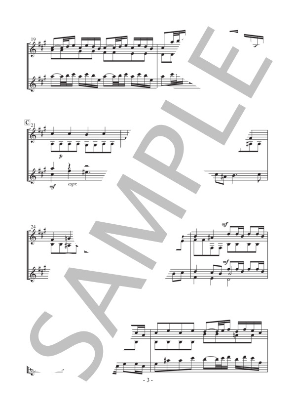 ギターデュオ J.S.バッハ 壺井一歩編曲｜羊は憩いて草を食み (ヨハン・セバスチャン・バッハ) / 中級 - サンプル譜面 4/5