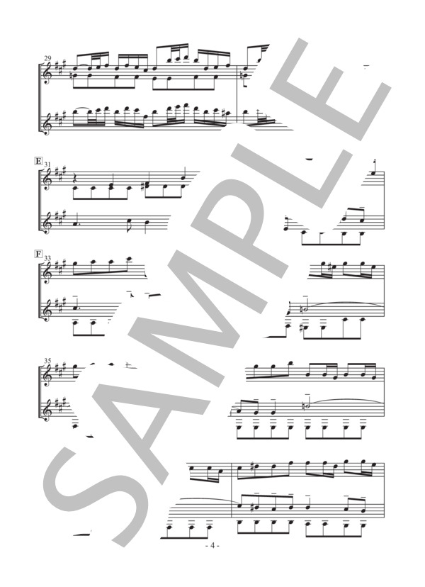 ギターデュオ J.S.バッハ 壺井一歩編曲｜羊は憩いて草を食み (ヨハン・セバスチャン・バッハ) / 中級 - サンプル譜面 5/5