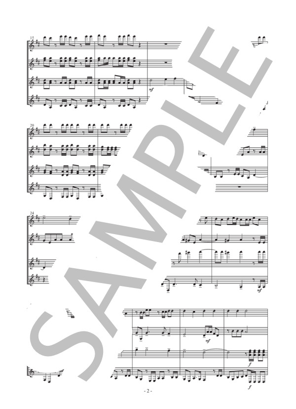 ギターカルテット ヘンデル 壺井一歩編曲｜ハレルヤ (ゲオルグ・フリードリヒ・ヘンデル) / ギター重奏 中級 - サンプル譜面 3/5