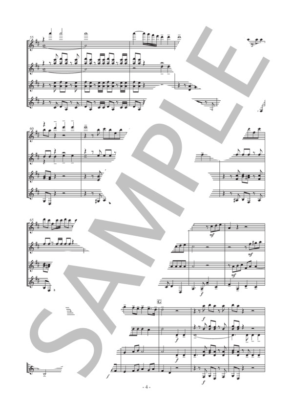 ギターカルテット ヘンデル 壺井一歩編曲｜ハレルヤ (ゲオルグ・フリードリヒ・ヘンデル) / ギター重奏 中級 - サンプル譜面 5/5