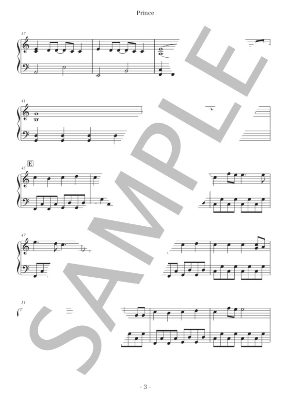 Prince (すとぷり) / ピアノソロ 初級 - サンプル譜面 3/5