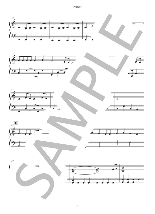 Prince (すとぷり) / ピアノソロ 初級 - サンプル譜面 5/5