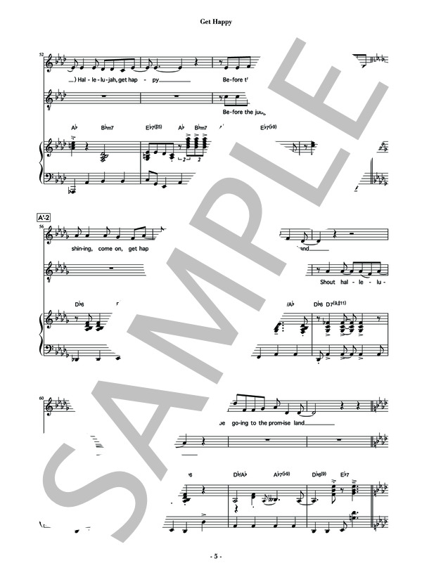 『Get Happy (ゲット・ハッピー）』（映画『ジュディ 虹の彼方に』サウンドトラックより） (レネー・ゼルウィガー) / ピアノ伴奏 中〜上級 - サンプル譜面 5/5