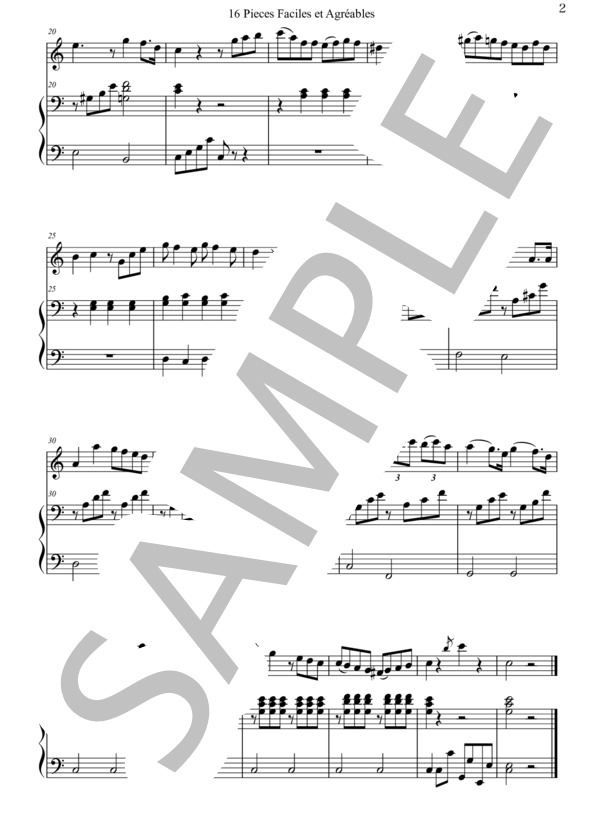 マウロ ジュリアーニ Op.74 1番 (マウロ・ジュリアーニ) / アンサンブルピアノ＋他楽器 入門〜初級 - サンプル譜面 2/3