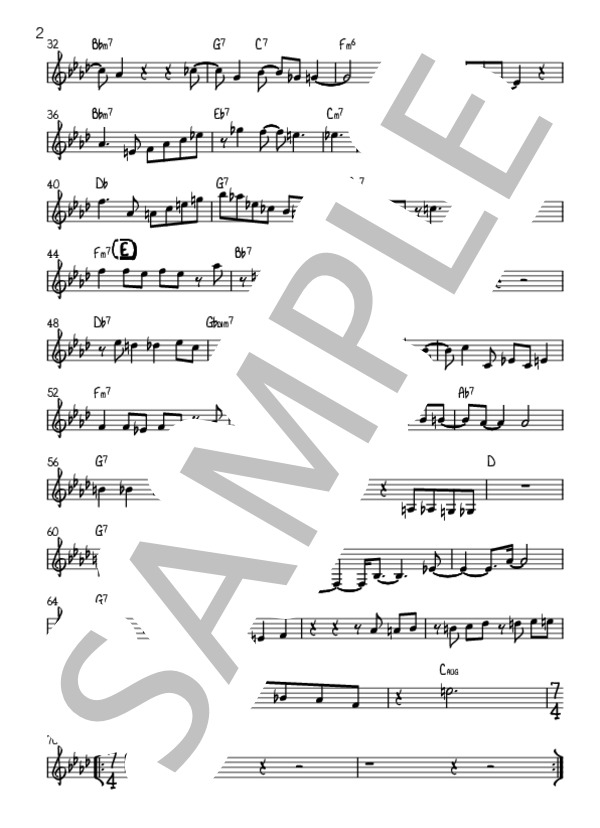 Margarita! (上原 ひろみ) / メロディ 中〜上級 - サンプル譜面 2/4