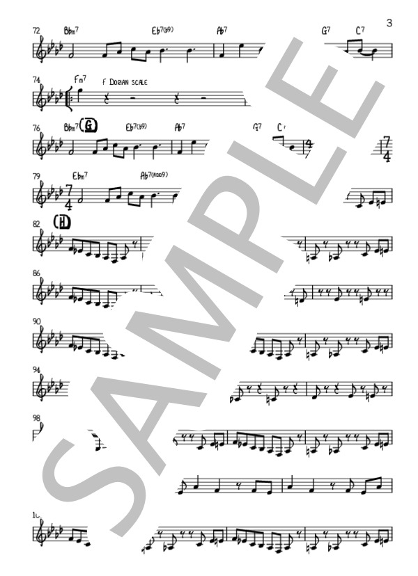 Margarita! (上原 ひろみ) / メロディ 中〜上級 - サンプル譜面 3/4