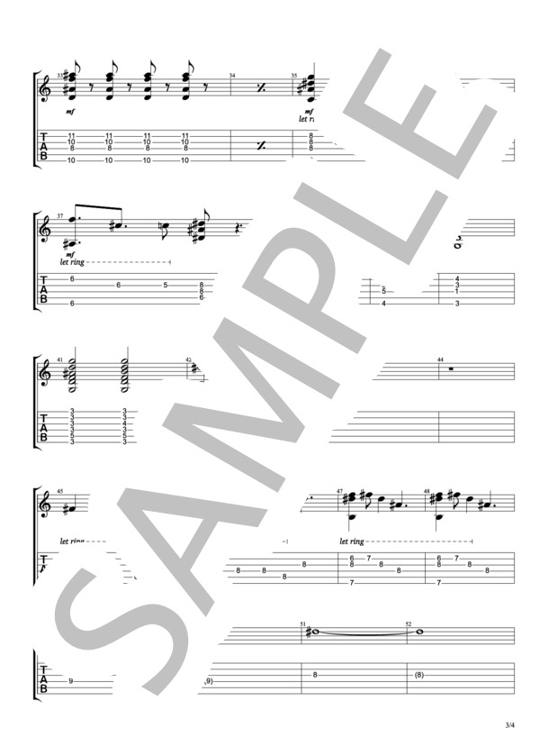 【アナと雪の女王】雪だるまつくろう(Do You Want to Build a Snowman?) (クリスティン・ベル) / ギター弾き語り 中〜上級 - サンプル譜面 3/4