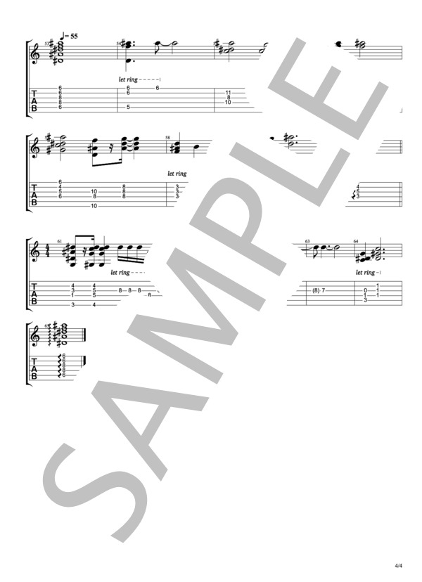 【アナと雪の女王】雪だるまつくろう(Do You Want to Build a Snowman?) (クリスティン・ベル) / ギター弾き語り 中〜上級 - サンプル譜面 4/4