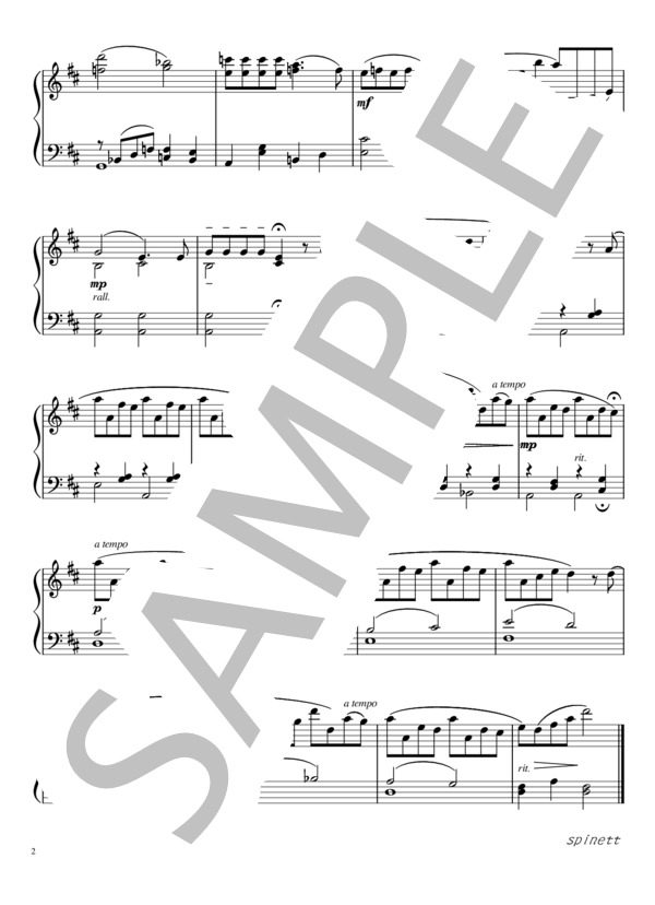 忘られし夢 Forgotten Dreams (ルロイ・アンダーソン) / ピアノソロ 初〜中級 - サンプル譜面 2/2