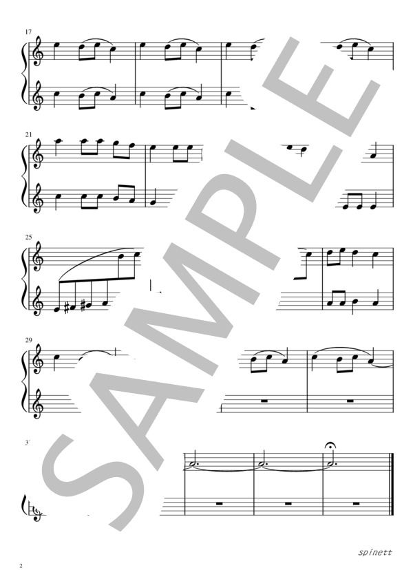 キャロル・オブ・ザ・ベル【ピアノ4手連弾   /   クリスマス】 (Traditional) / ピアノ連弾 入門〜初級 - サンプル譜面 4/5