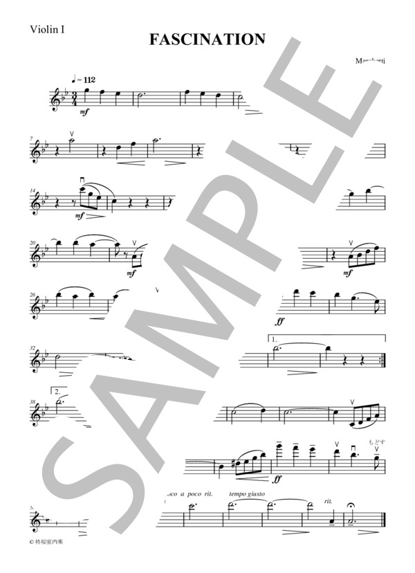 [KTAHMA] 魅惑のワルツ Fascination 弦楽四重奏 バイオリン ビオラ チェロ (フェルモ・ダンテ・マルチェッティ) / 中〜上級 - サンプル譜面 5/5