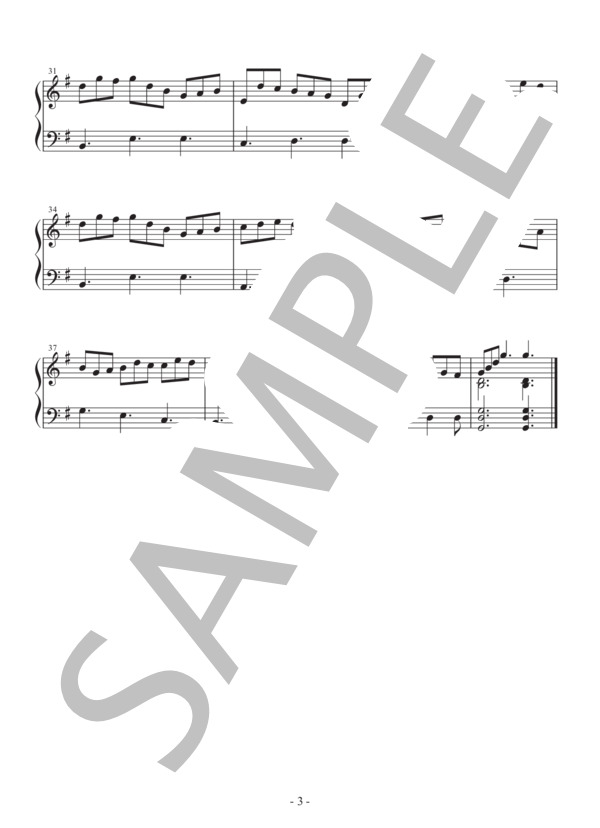 主よ人の望みの喜びよ (ヨハン・セバスチャン・バッハ) / ミュージックベル 初〜中級 - サンプル譜面 3/3