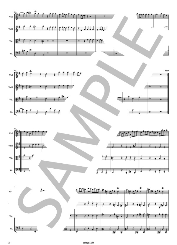 「水上の音楽」より ア・ラ・ホーンパイプ / ヘンデル (ゲオルグ・フリードリヒ・ヘンデル) / 全て 中級 - サンプル譜面 2/5