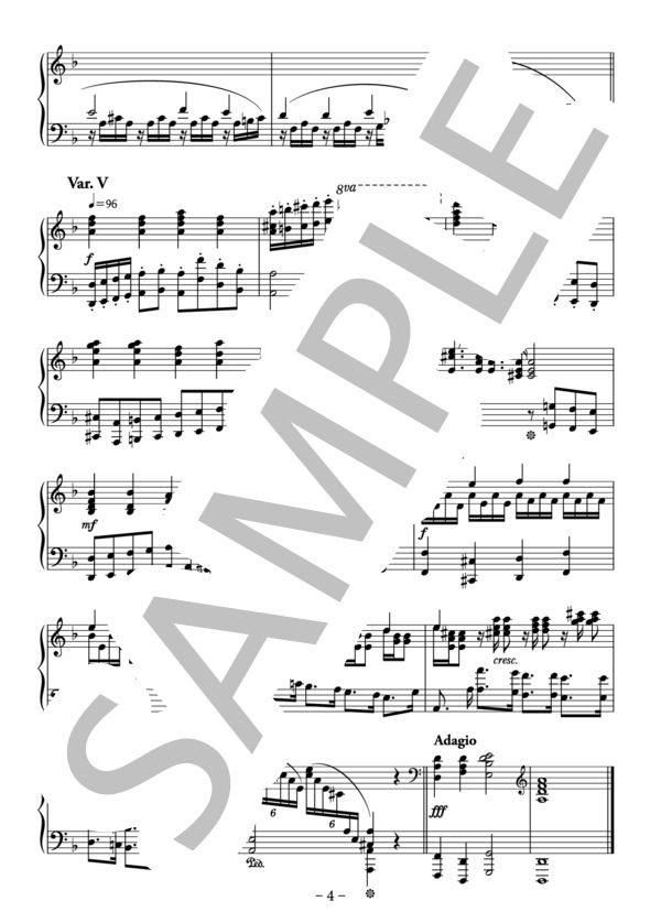 数え唄変奏曲 (本居 長世) / ピアノソロ 初〜中級 - サンプル譜面 4/4